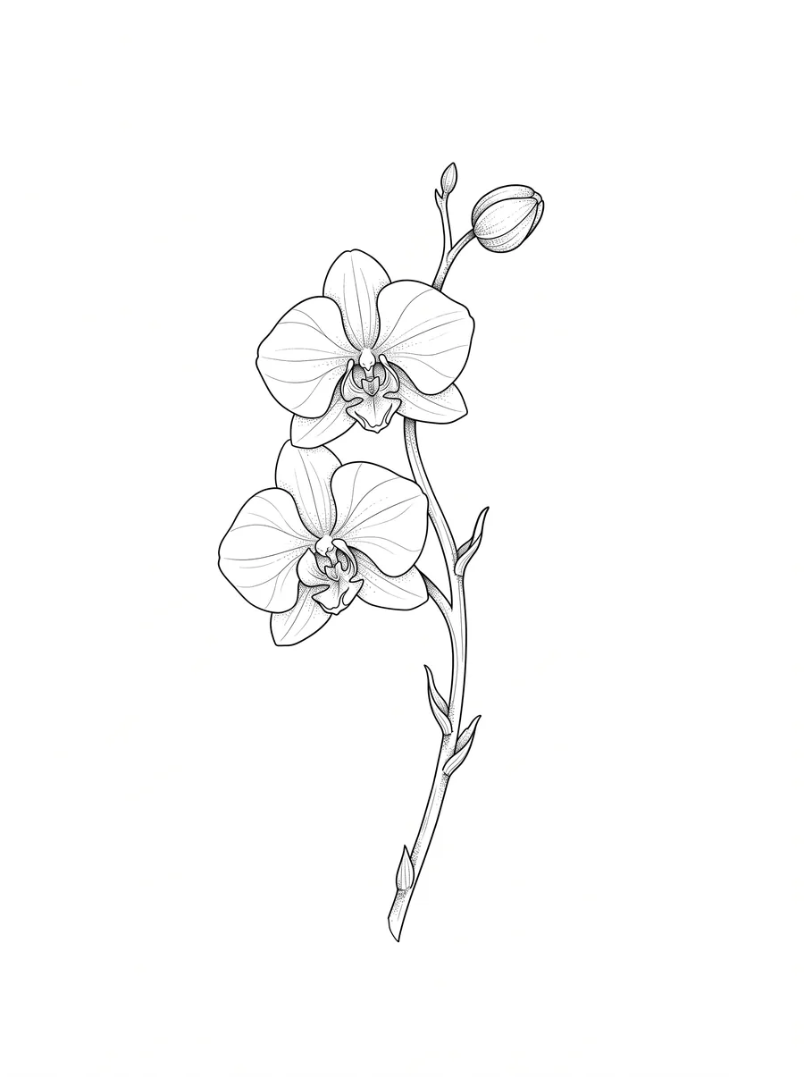 Orchidea — projekt fine-line